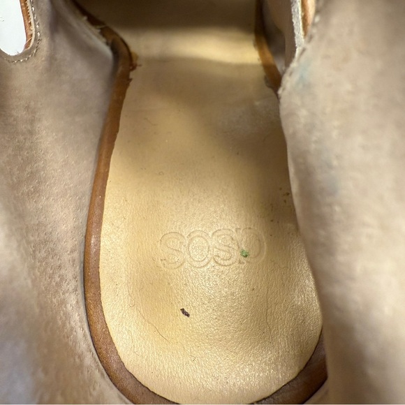 ASOS Women's Leather Brown Block Heel Booties Size 6 with Buckle Casual Summer - Picture 11 of 12